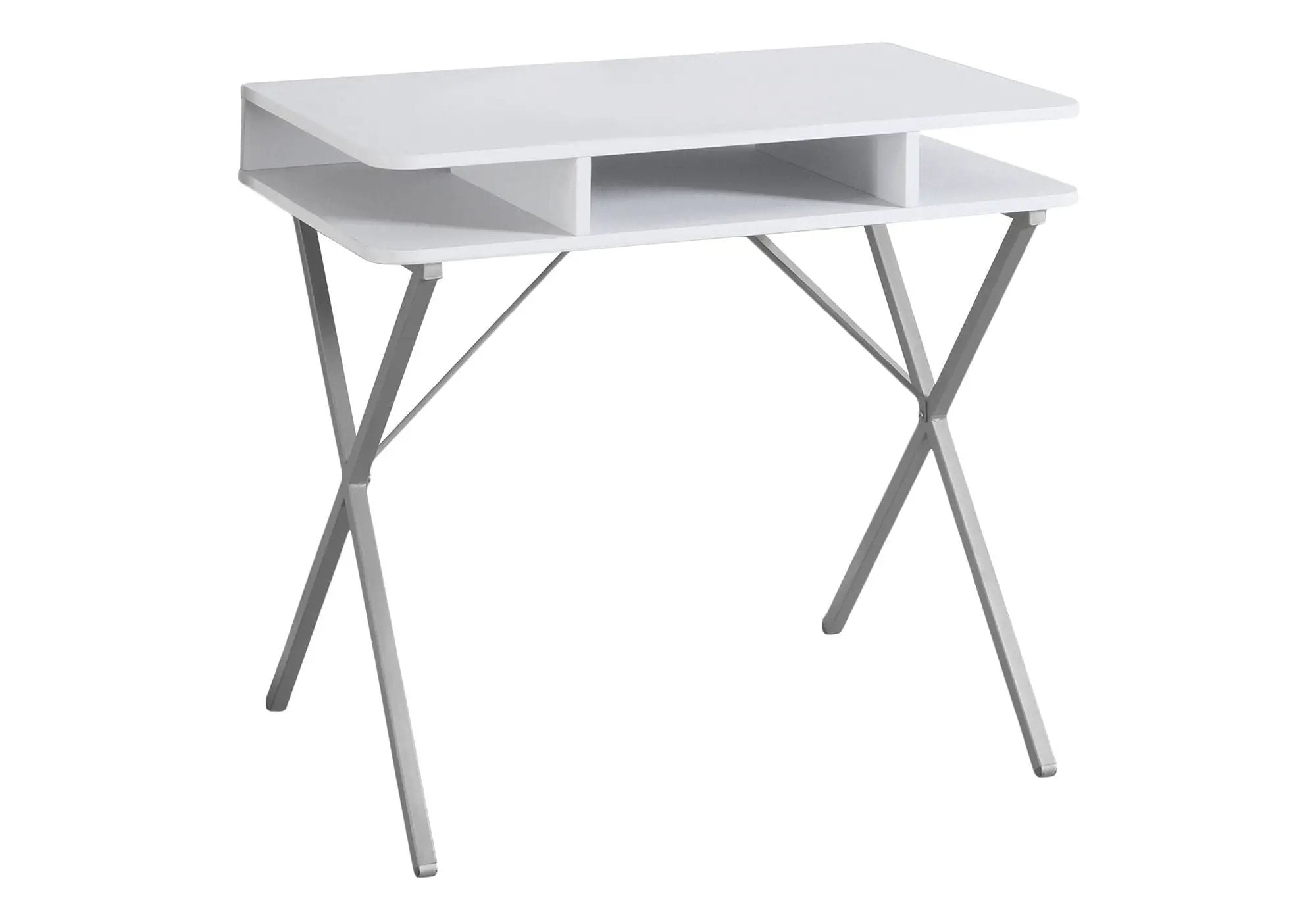 Computer Desk For Home Office, Laptop, Storage Shelves, Modern Convenient Design - White by Unique Piece Furniture