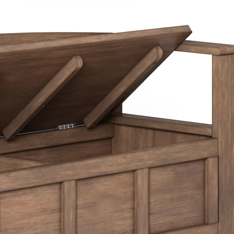 Adams - Entryway Storage Bench - Rustic Natural Aged Brown by Unique Piece Furniture