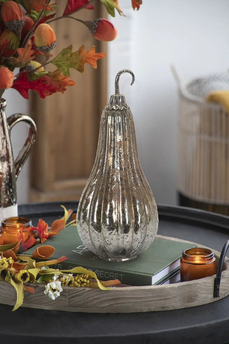 Foil Glass Lustre Mercury Gourd Ornament by HouseOfZazla