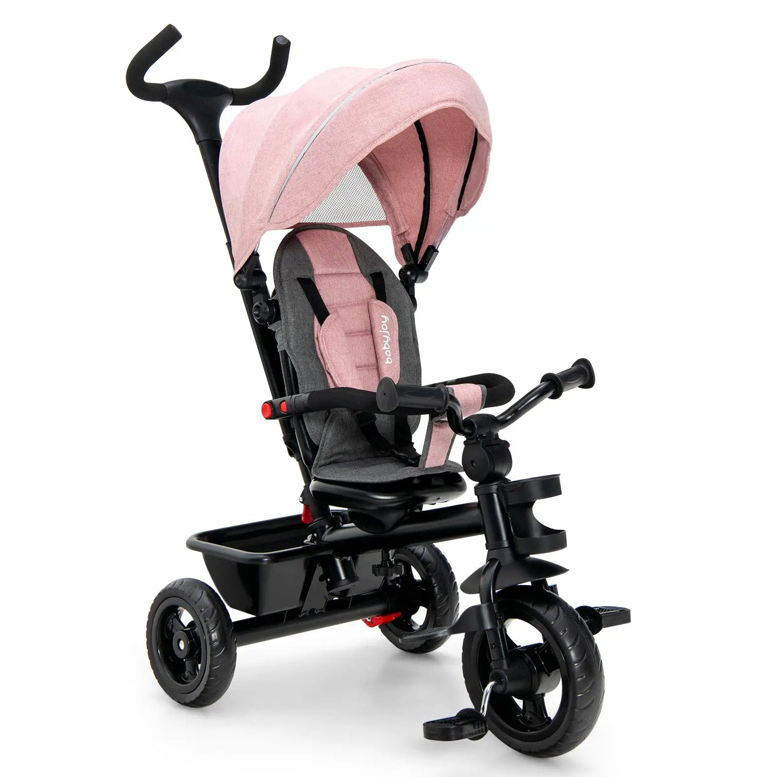 4-in-1 Baby Tricycle Toddler Trike with Convertible Seat by DirectDeals