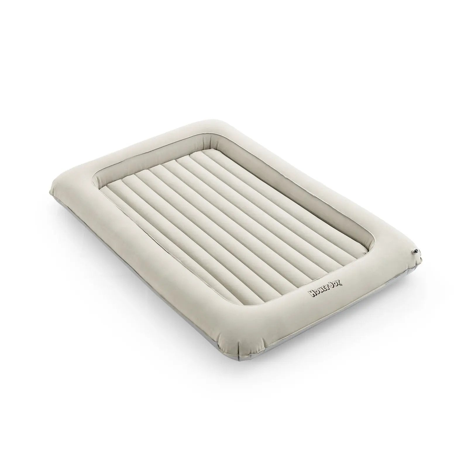 2-in-1 Multi-Purpose Inflatable Toddler Travel Bed Air Mattress Set with Electric Pump-Gray by DirectDeals