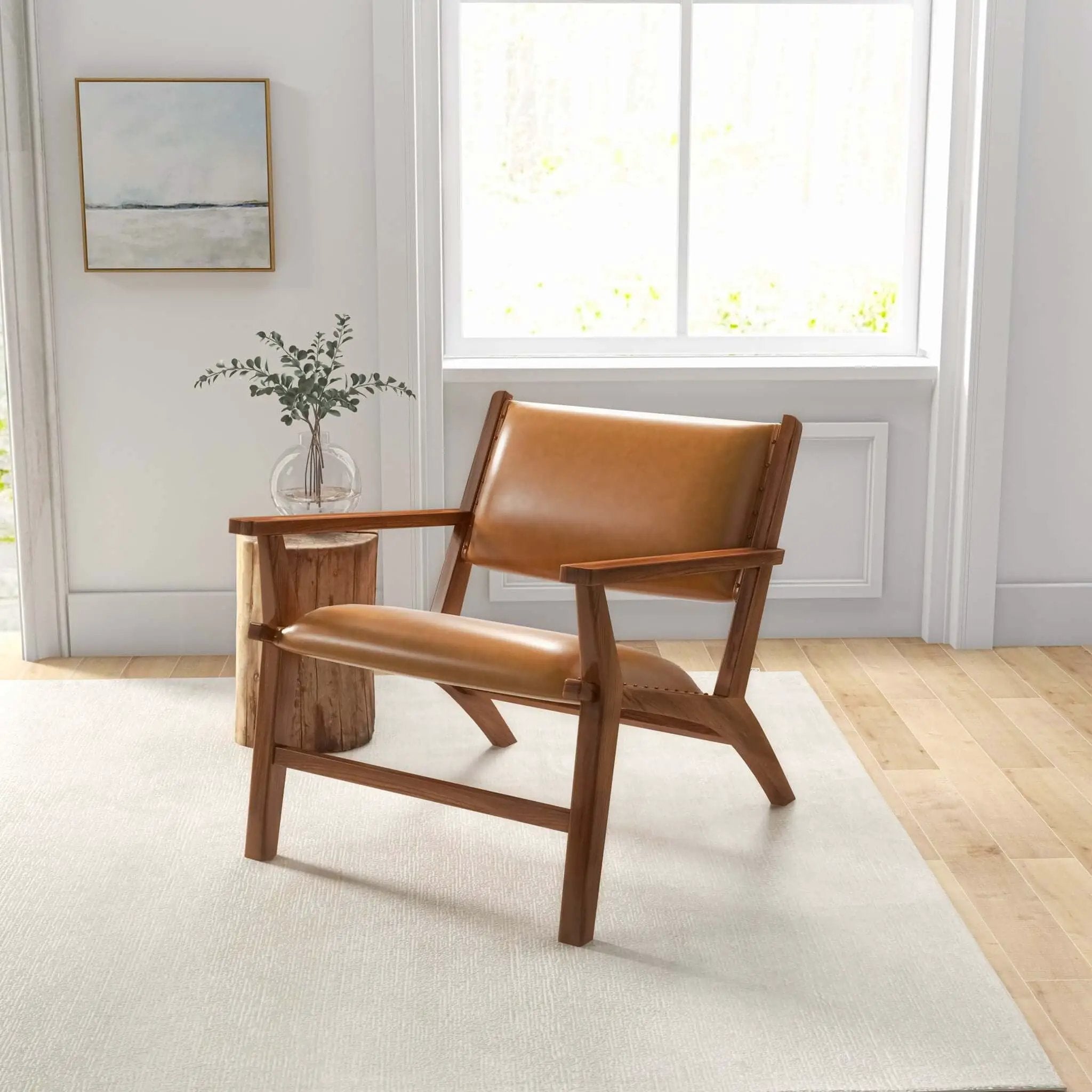 Hendrix - Antique Arm Chair - Brown / Rustic / Tan by Unique Piece Furniture