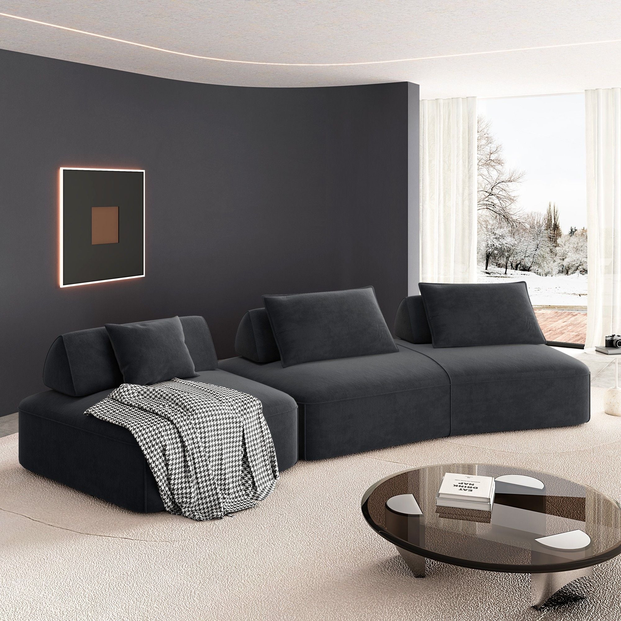 Modern Luxury Oversized Modular Sectional Sofa Set by HouseOfZazla