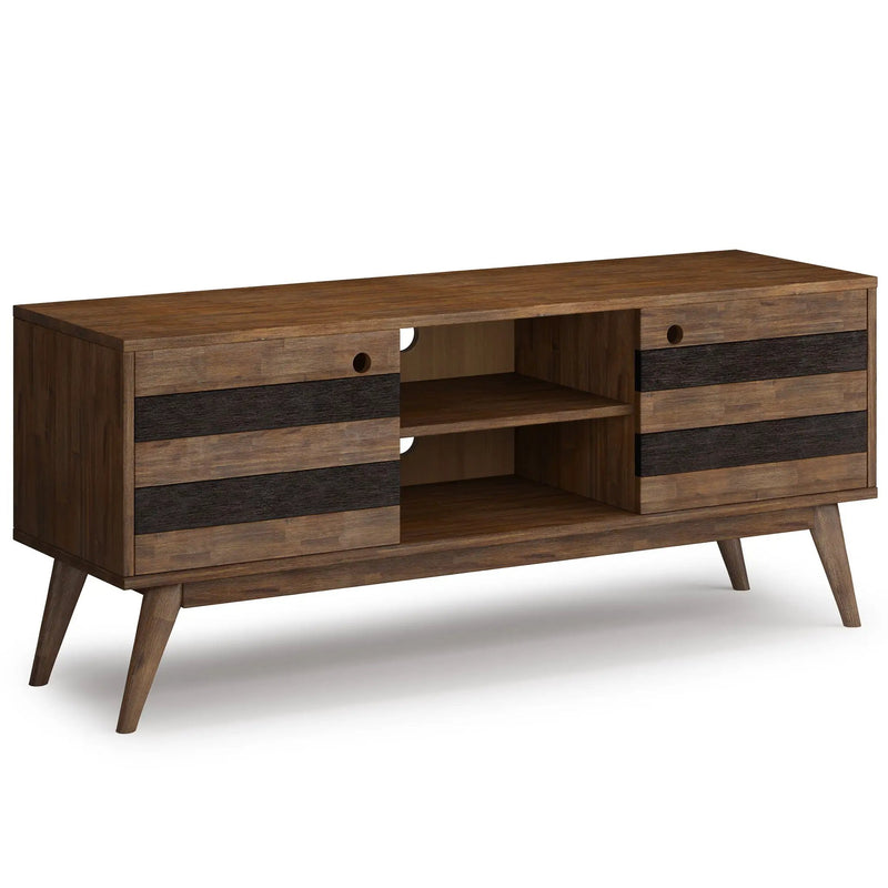 Clarkson - Low TV Stand - Rustic Natural Aged Brown by HouseOfZazla