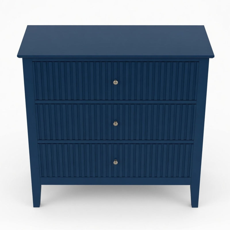 Fluted 3 Drawer Nightstand With Soft Close Slides by HouseOfZazla