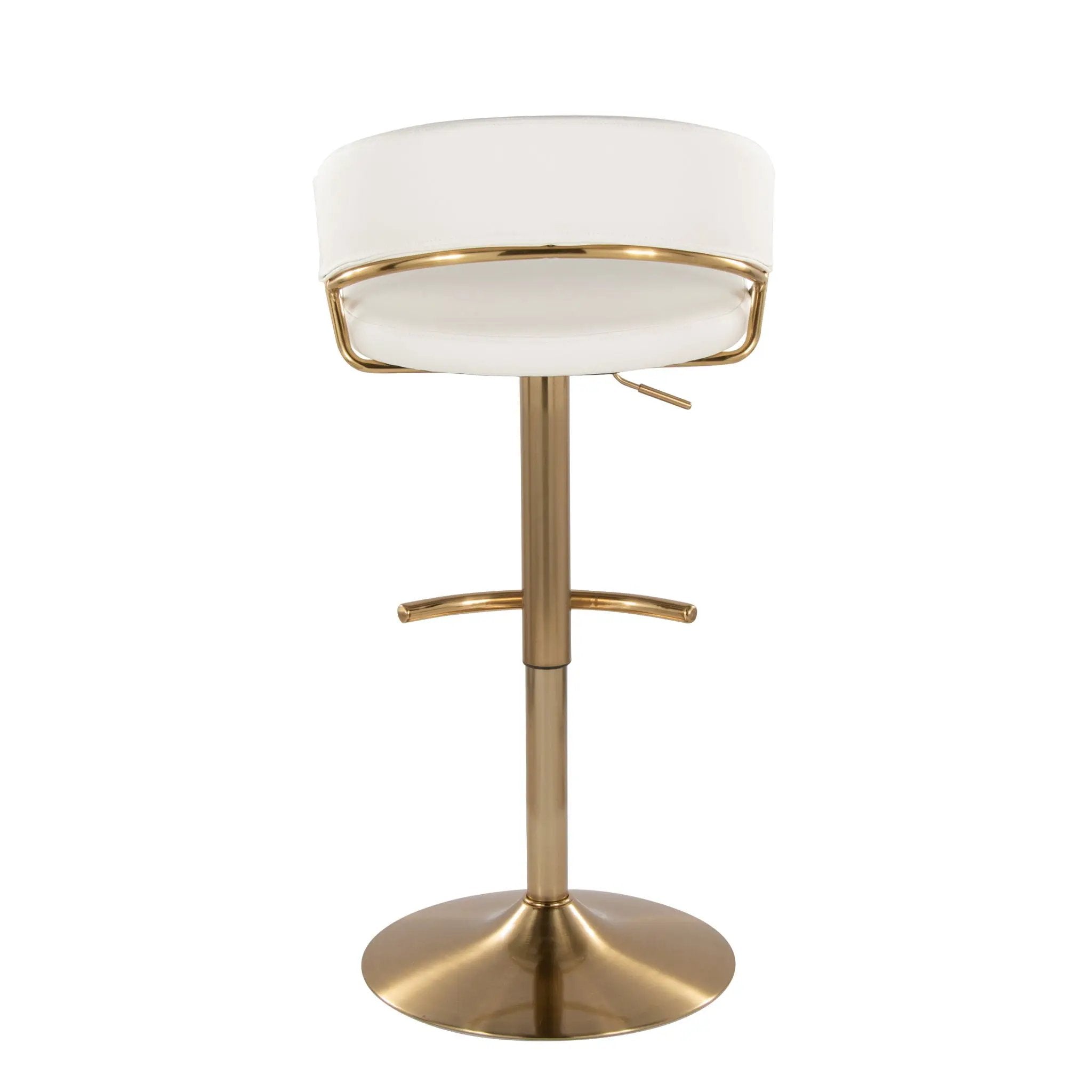 Jie - Contemporary Adjustable Barstool With Swivel With Rounded T Footrest (Set of 2) by Unique Piece Furniture