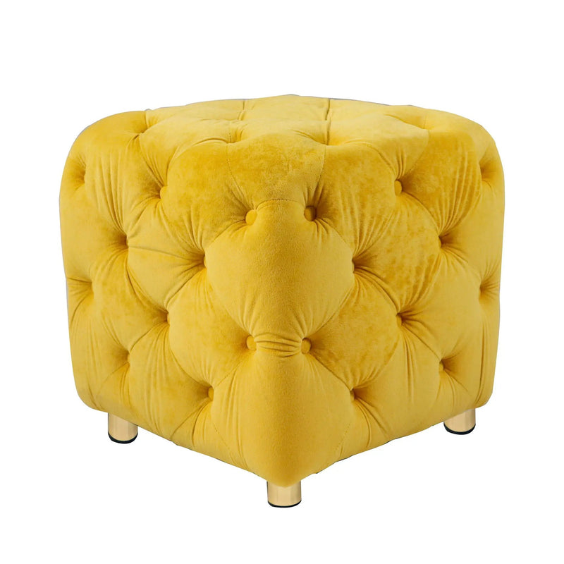 Modern Upholstered Ottoman, Exquisite Small End Table, Soft Foot Stool, Dressing Makeup Chair, Comfortable Seat For Living Room, Bedroom, Entrance by Unique Piece Furniture