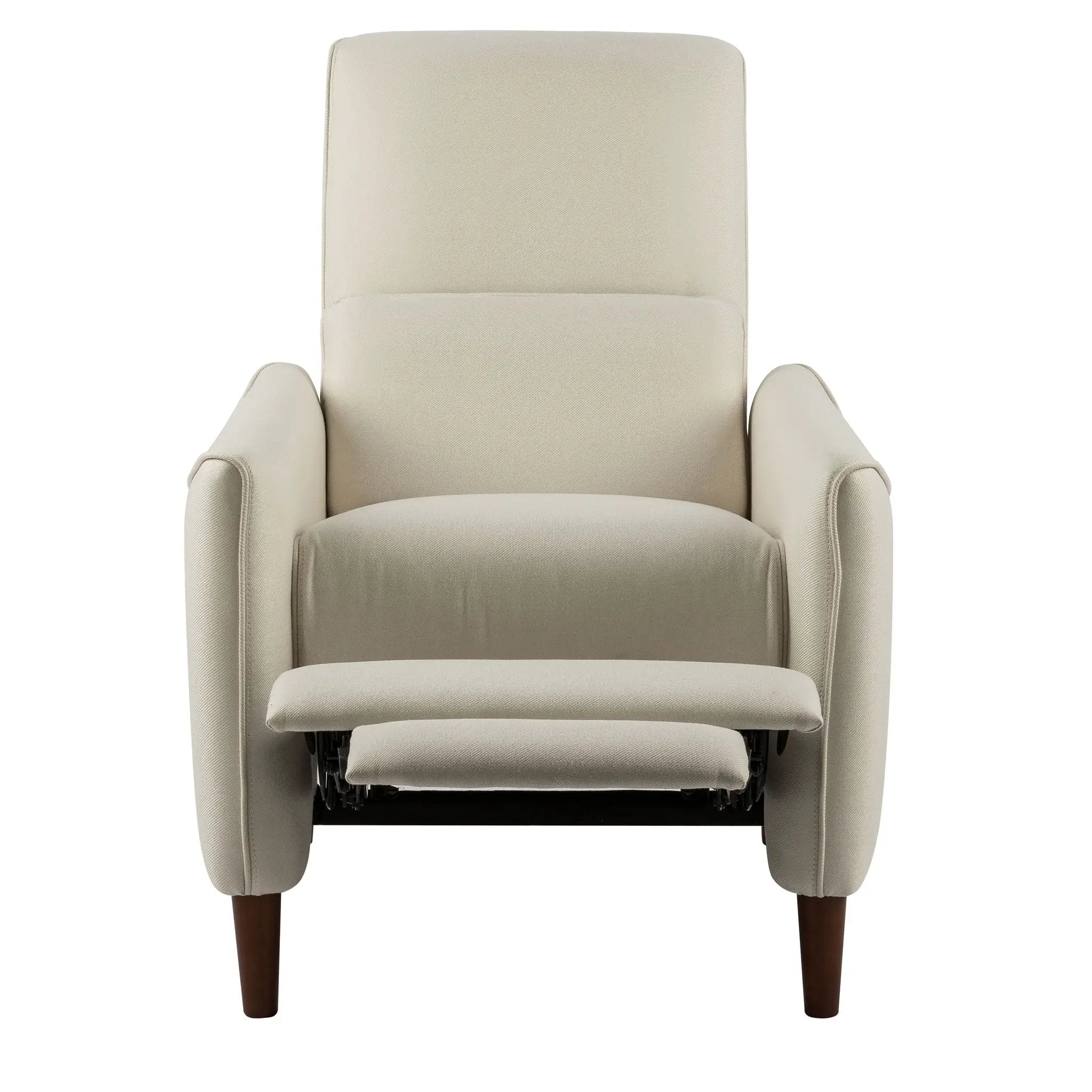 Upholstered Push Recliner Chair With Rubber Wood Legs For Living Room by HouseOfZazla