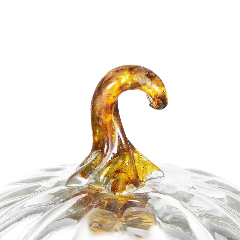 Set of 4 Clear Glass Pumpkin Decor by HouseOfZazla