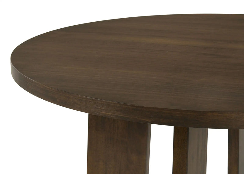 Strouse 47-inch Round Wood Dining Room Table Walnut by Unique Piece Furniture