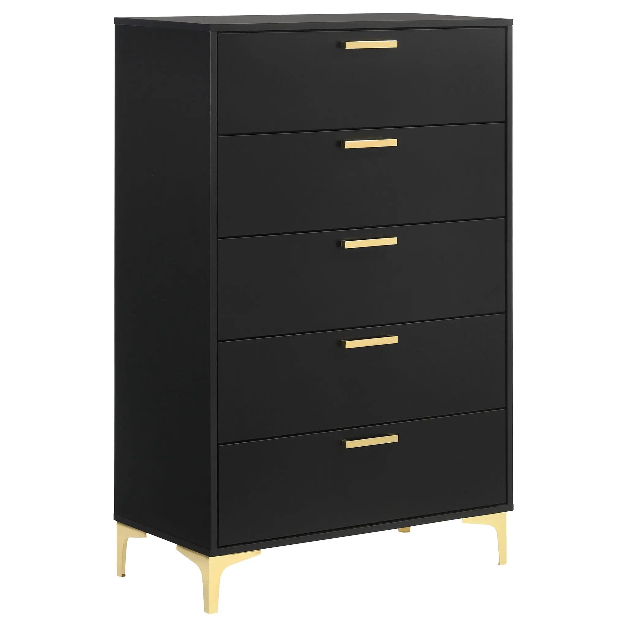 Kendall 5-drawer Bedroom Chest Black by Unique Piece Furniture