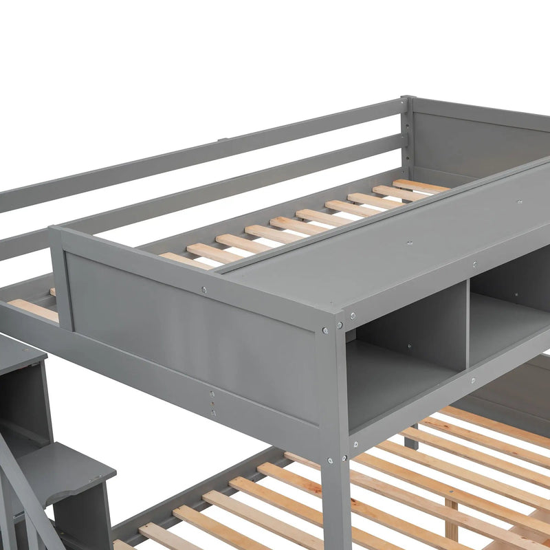 Bunk Bed With Shelfs, Storage Staircase And 2 Drawers by HouseOfZazla
