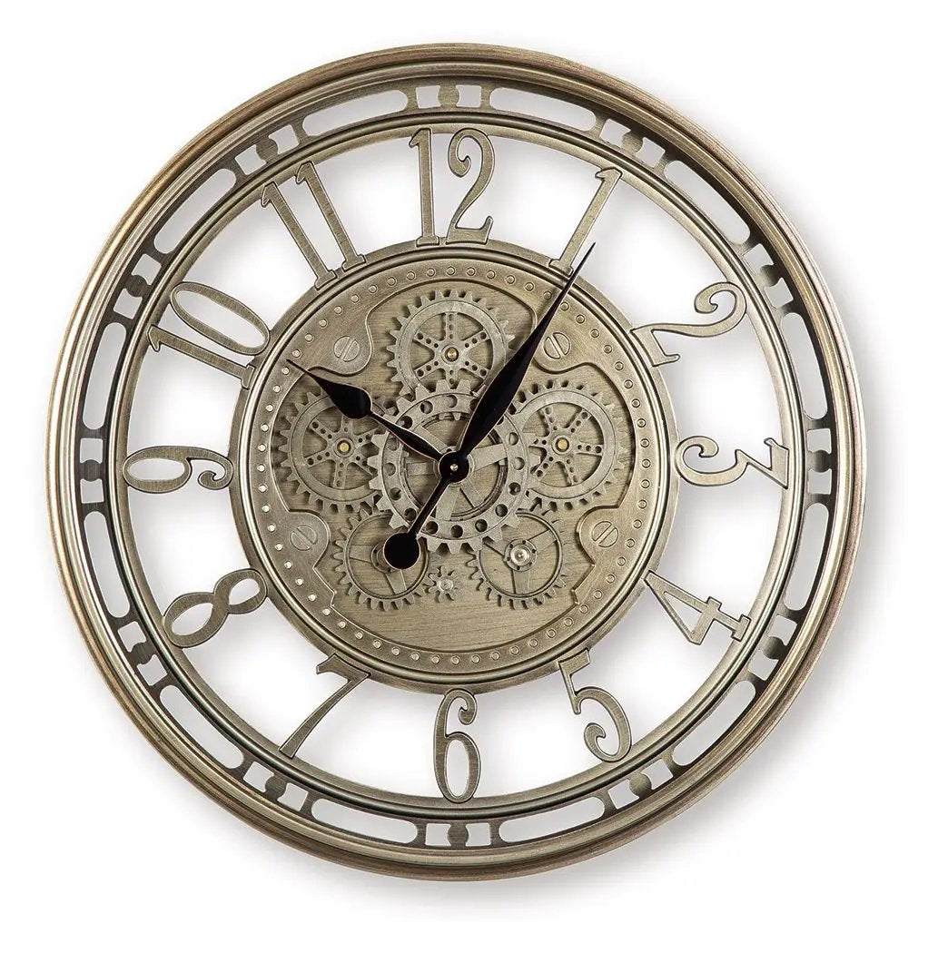 Gilover - Wall Clock - Champagne Finish by Unique Piece Furniture