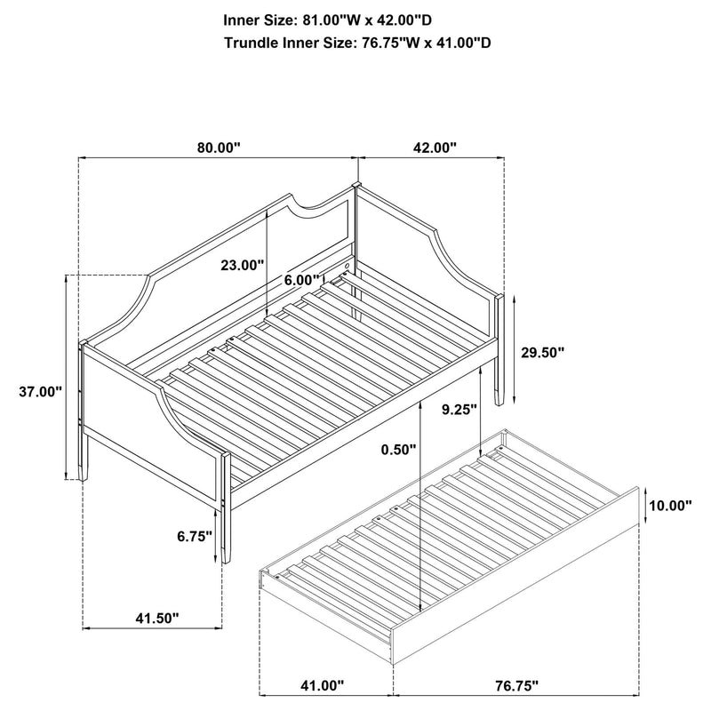 Twin Daybed With Trundle - Cherry by HouseOfZazla