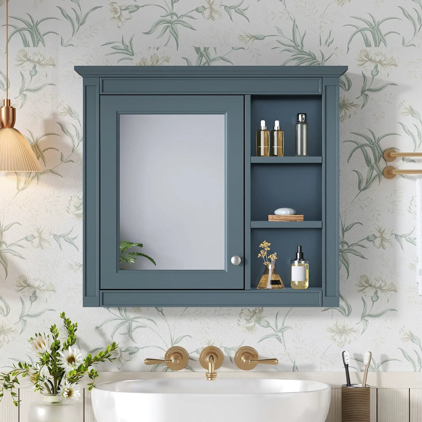 Modern Wall-Mounted Medicine Cabinet With Mirror by HouseOfZazla
