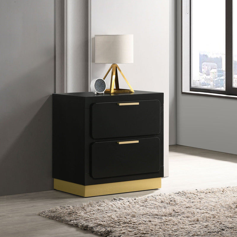Caraway 2-drawer Nightstand Black by Unique Piece Furniture