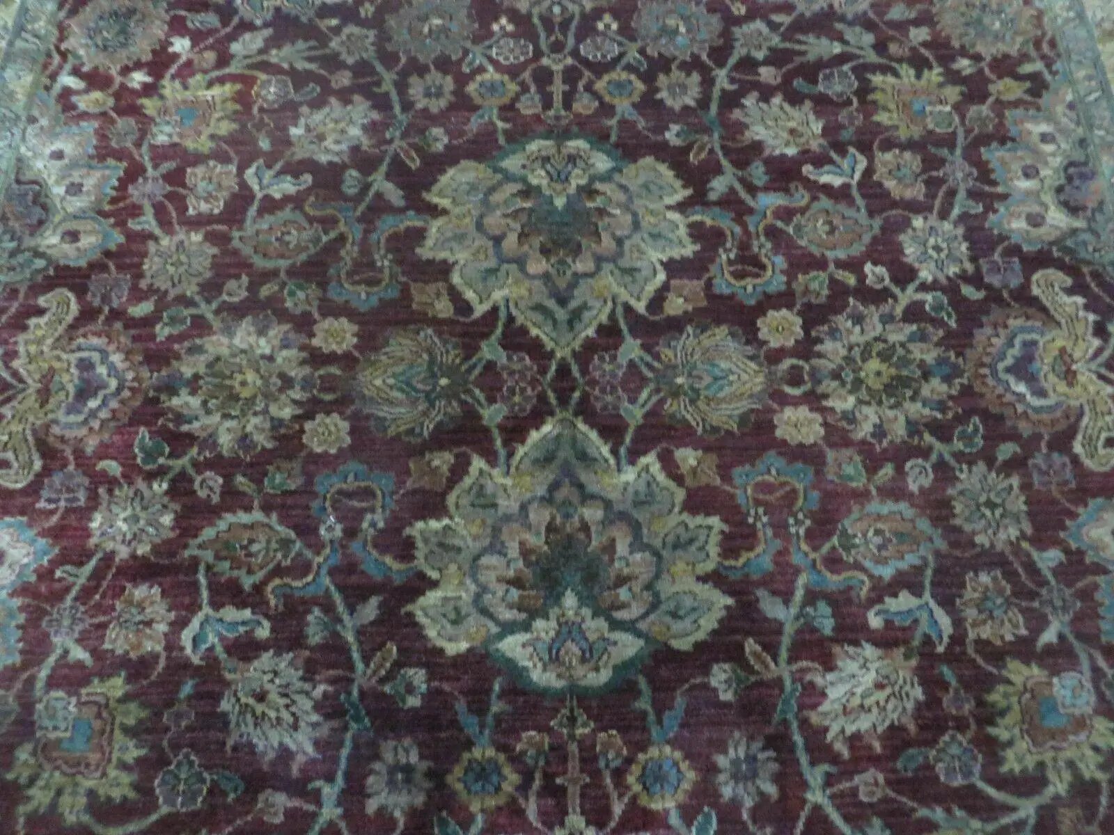6' X 9' Handmade India Floral Oriental Wool Rug Carpet Tea Wash Red Hand Knotted by Jewel Rugs