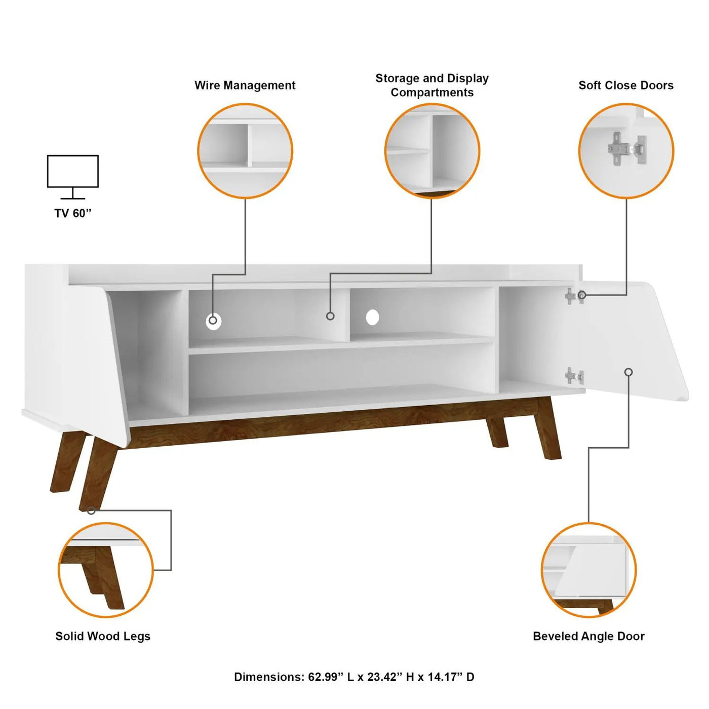 Marcus - TV Stand With 5 Shelves by HouseOfZazla