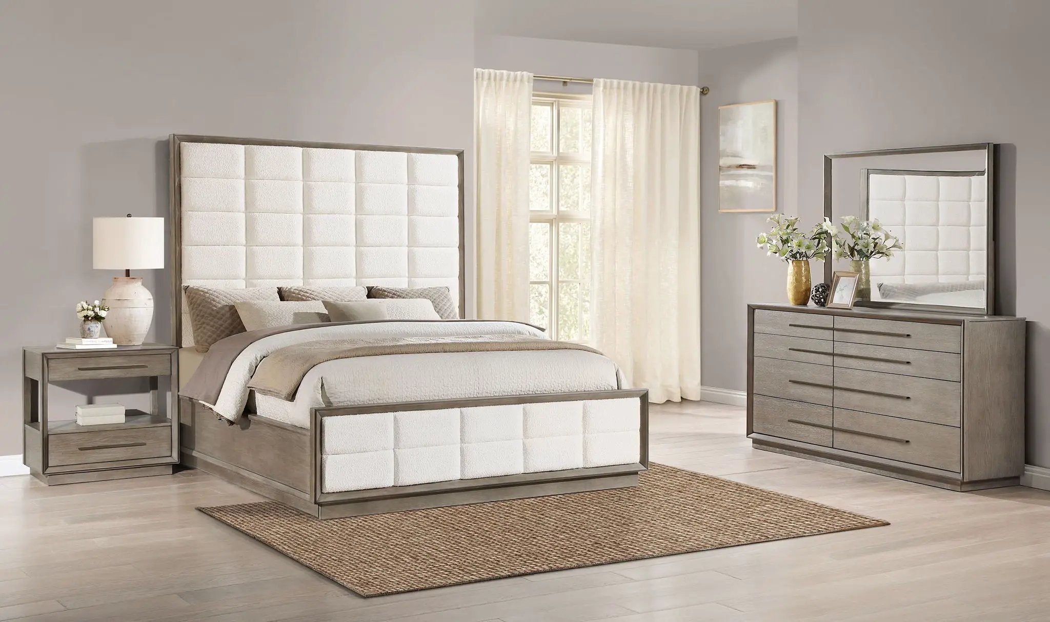 Durango 4-piece Queen Bedroom Set Taupe Oak by Unique Piece Furniture
