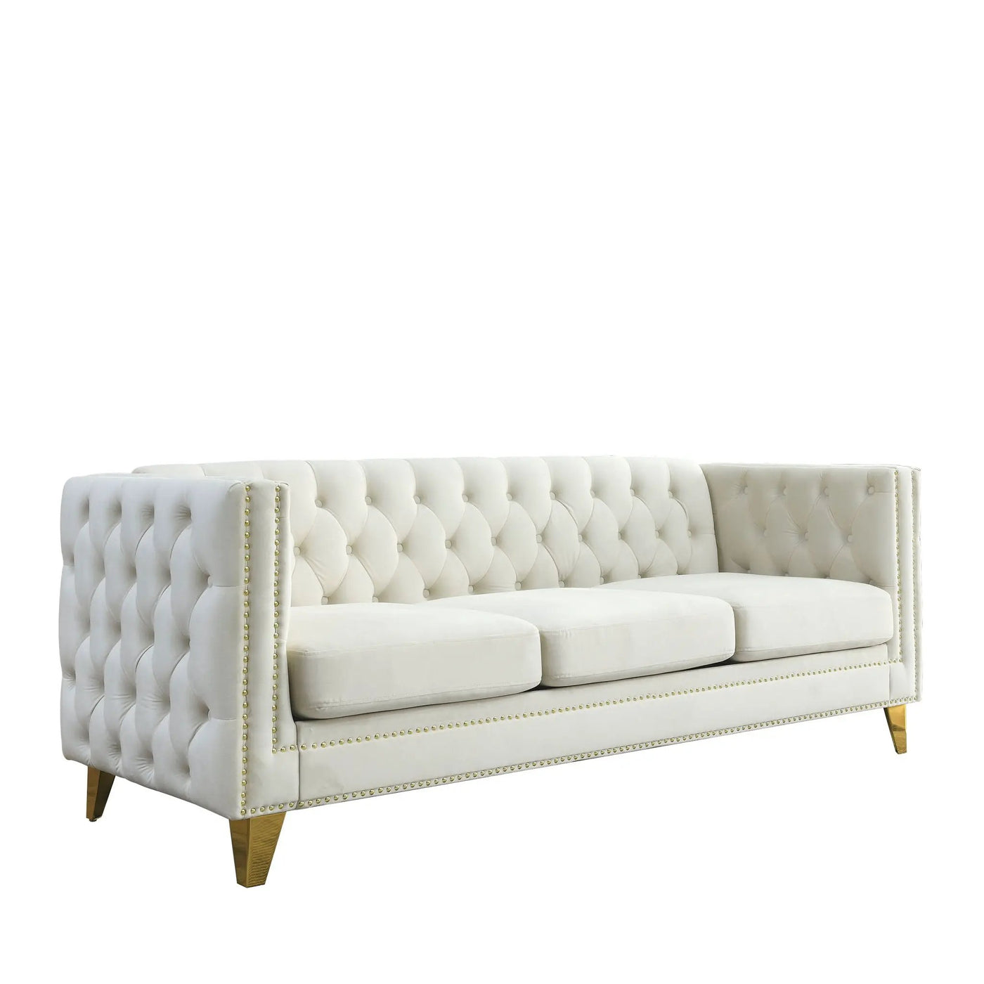 Upholstered Couch Sofa With Button Tufting For Living Room by HouseOfZazla