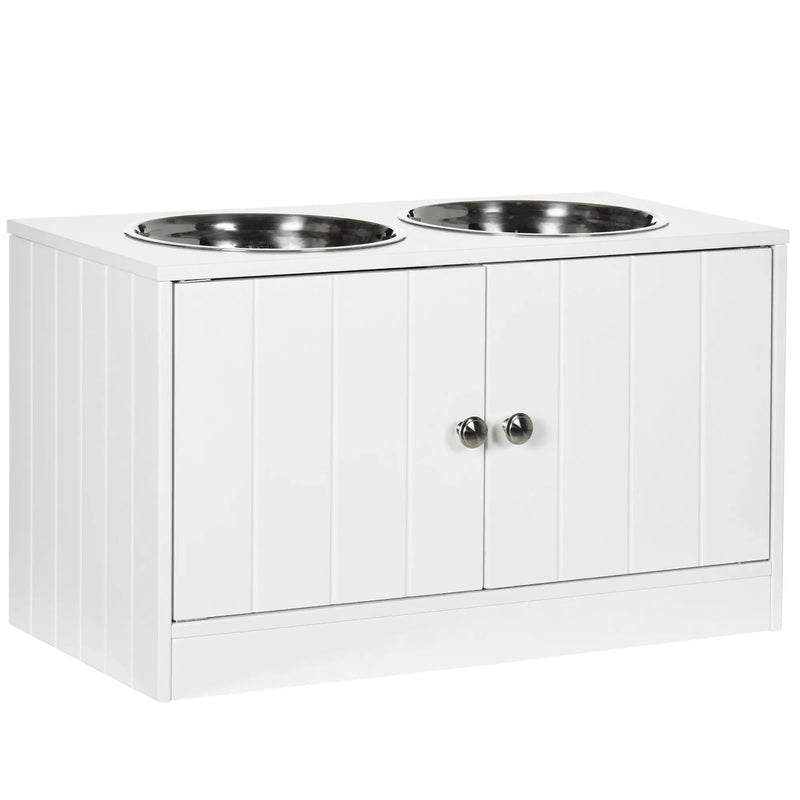 PawHut Large Elevated Dog Bowls with Storage Cabinet by HouseOfZazla