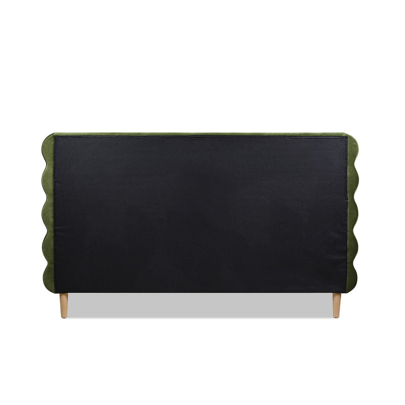 Stockholm - Modern Wavy Headboard Platform Bed by HouseOfZazla