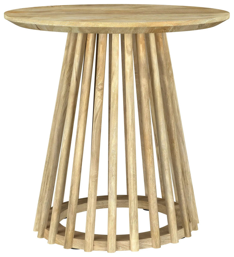 Touhy Round Solid Wood End Side Table Natural Mango by Unique Piece Furniture