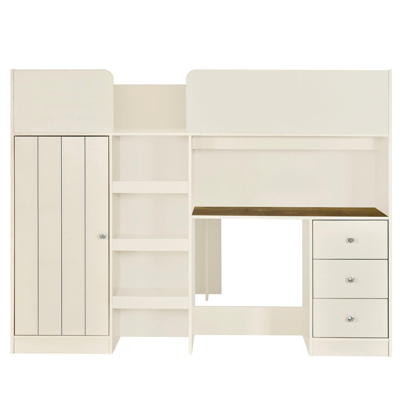 Loft Bed With Built In Wardrobe, Desk, Shelves, And Drawers by HouseOfZazla