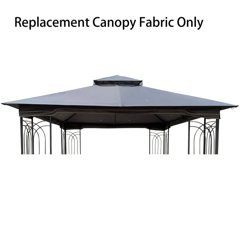 Patio Double Roof Gazebo Replacement Canopy Top Fabric by HouseOfZazla