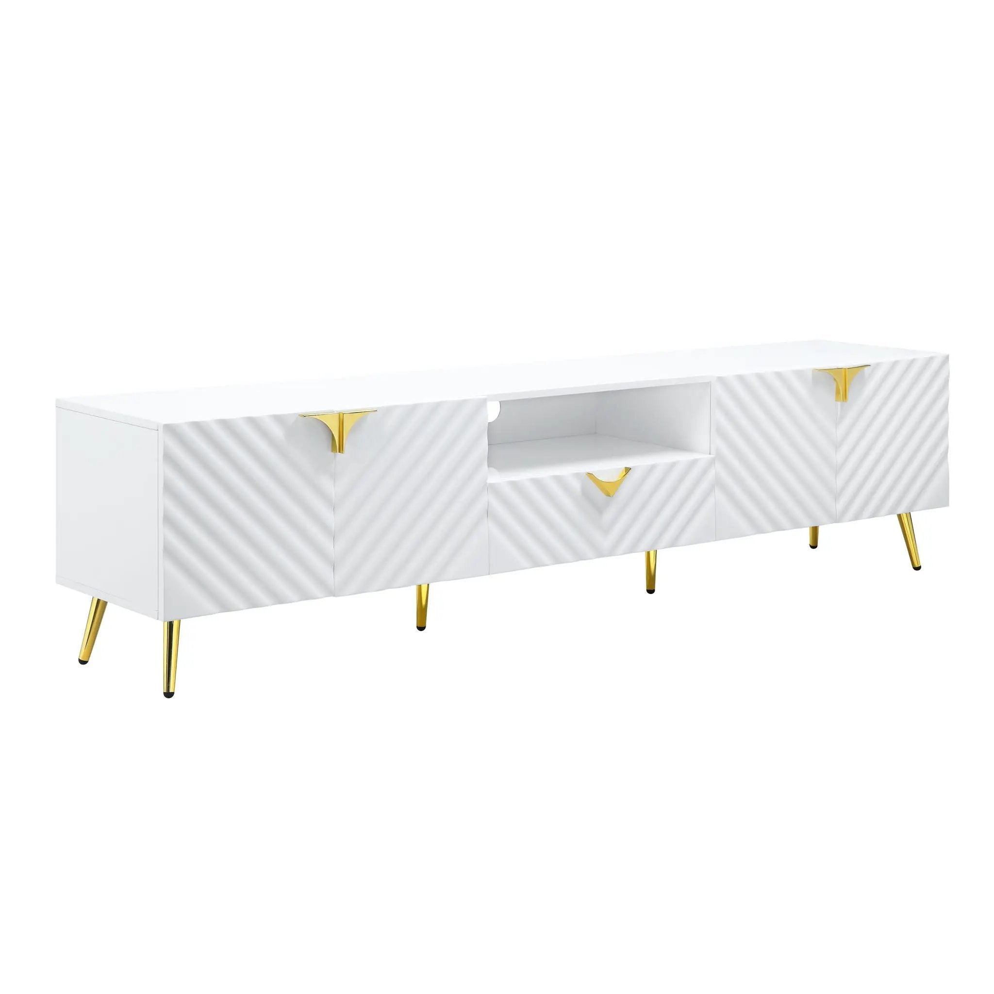 Gaines - High Gloss TV Stand - White by Unique Piece Furniture