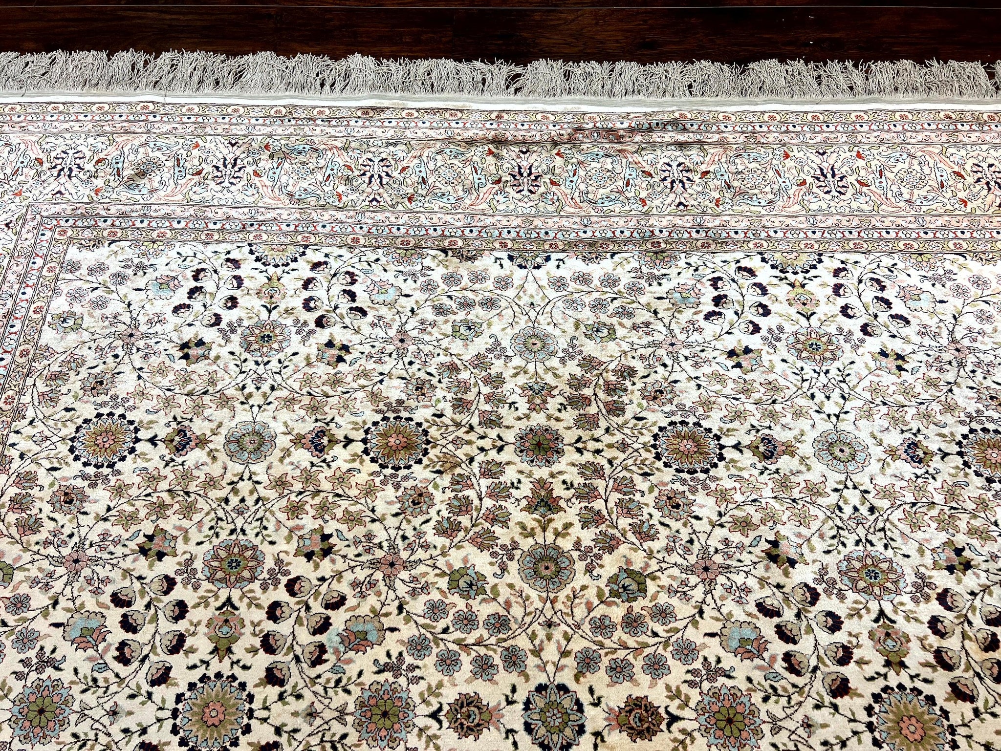 Wonderful Turkish Silk Rug 8x12, Handmade, Fine 320 KPSI by Jewel Rugs