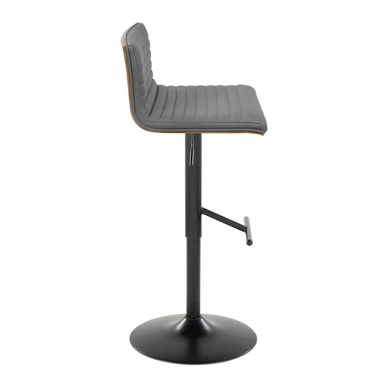 Mason - Contemporary Adjustable Barstool With Swivel With Straight T Footrest (Set of 2) by Unique Piece Furniture