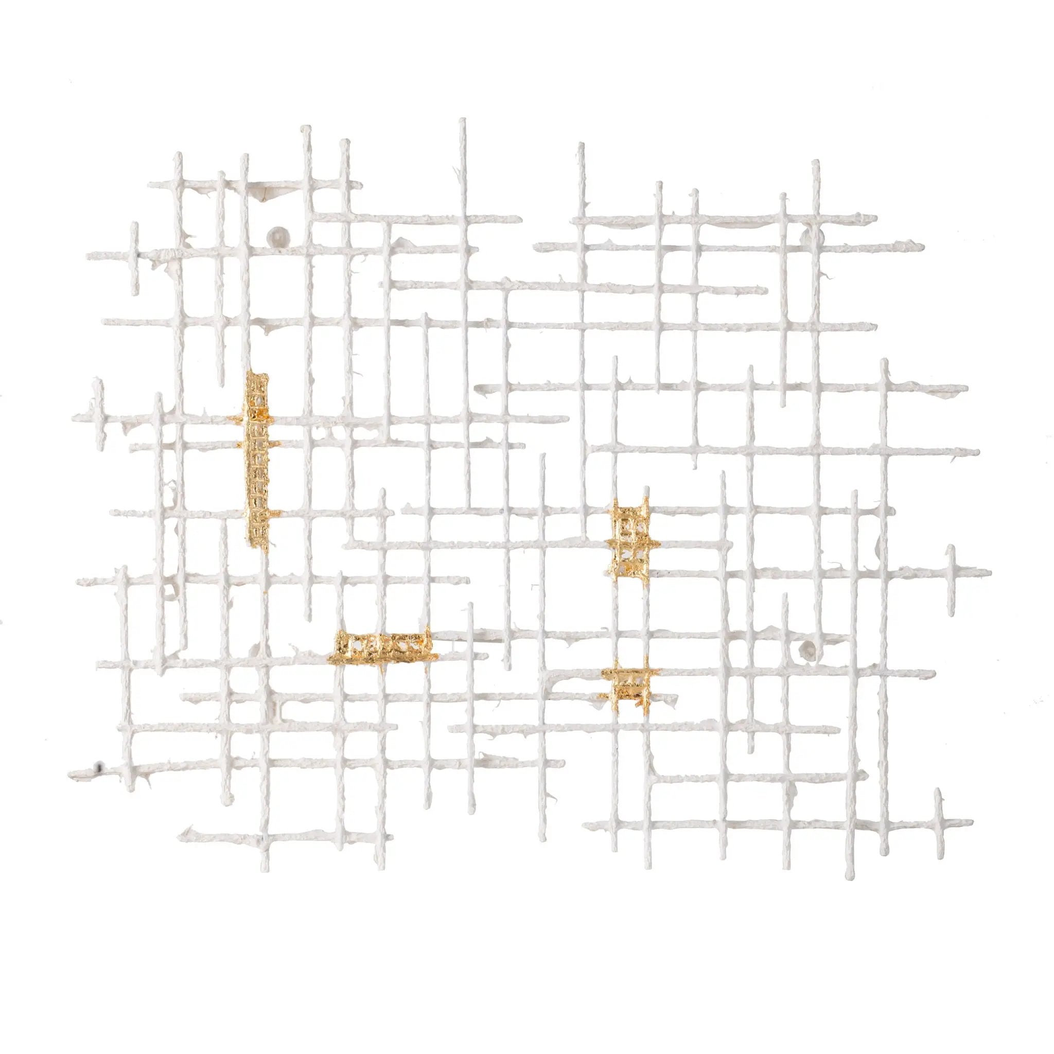 Iron Wall Decor - White / Gold by HouseOfZazla