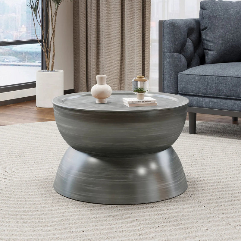 Sparling Modern Iron Hourglass Coffee Table by HouseOfZazla