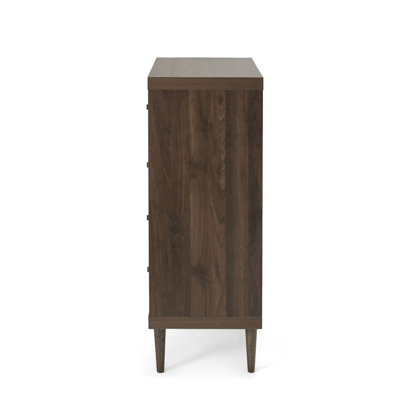 Farhart Mid Century Modern 4 Drawer Dresser - Walnut by HouseOfZazla