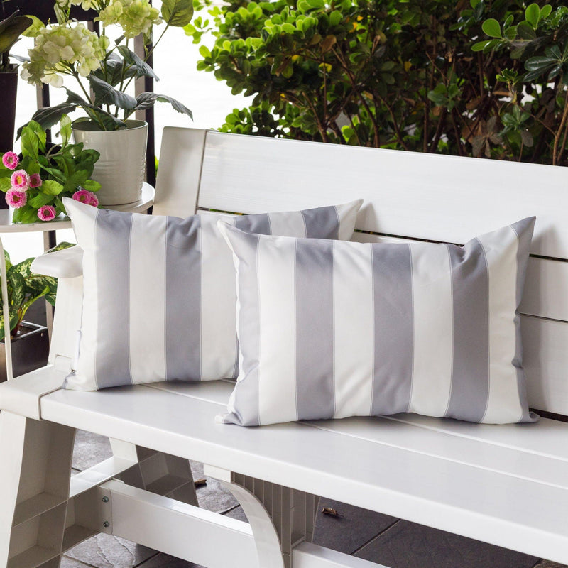 Horizon Stripe Pillow Outdoor & Indoor by HouseOfZazla