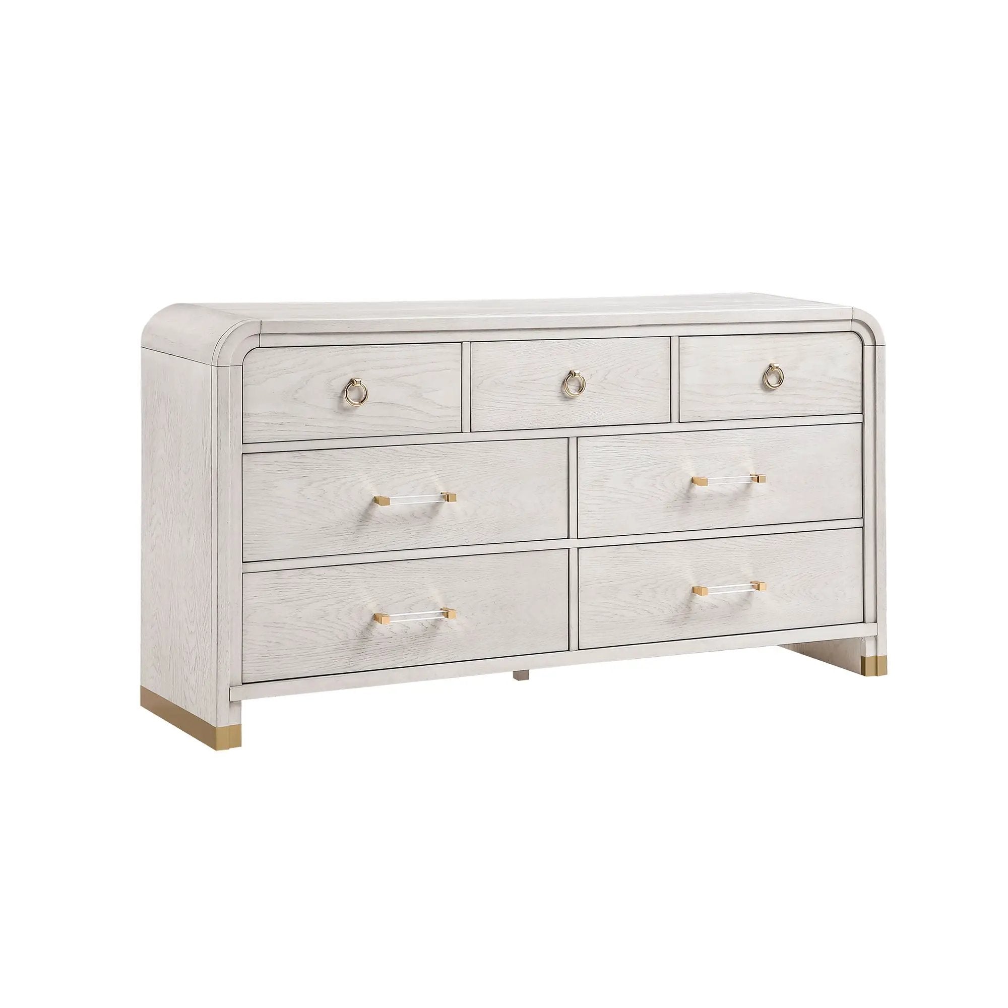 Malco - Dresser With Gold Detailing - Oak by Unique Piece Furniture