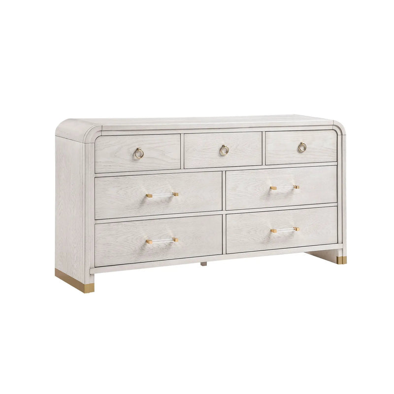 Malco - Dresser With Gold Detailing - Oak by HouseOfZazla