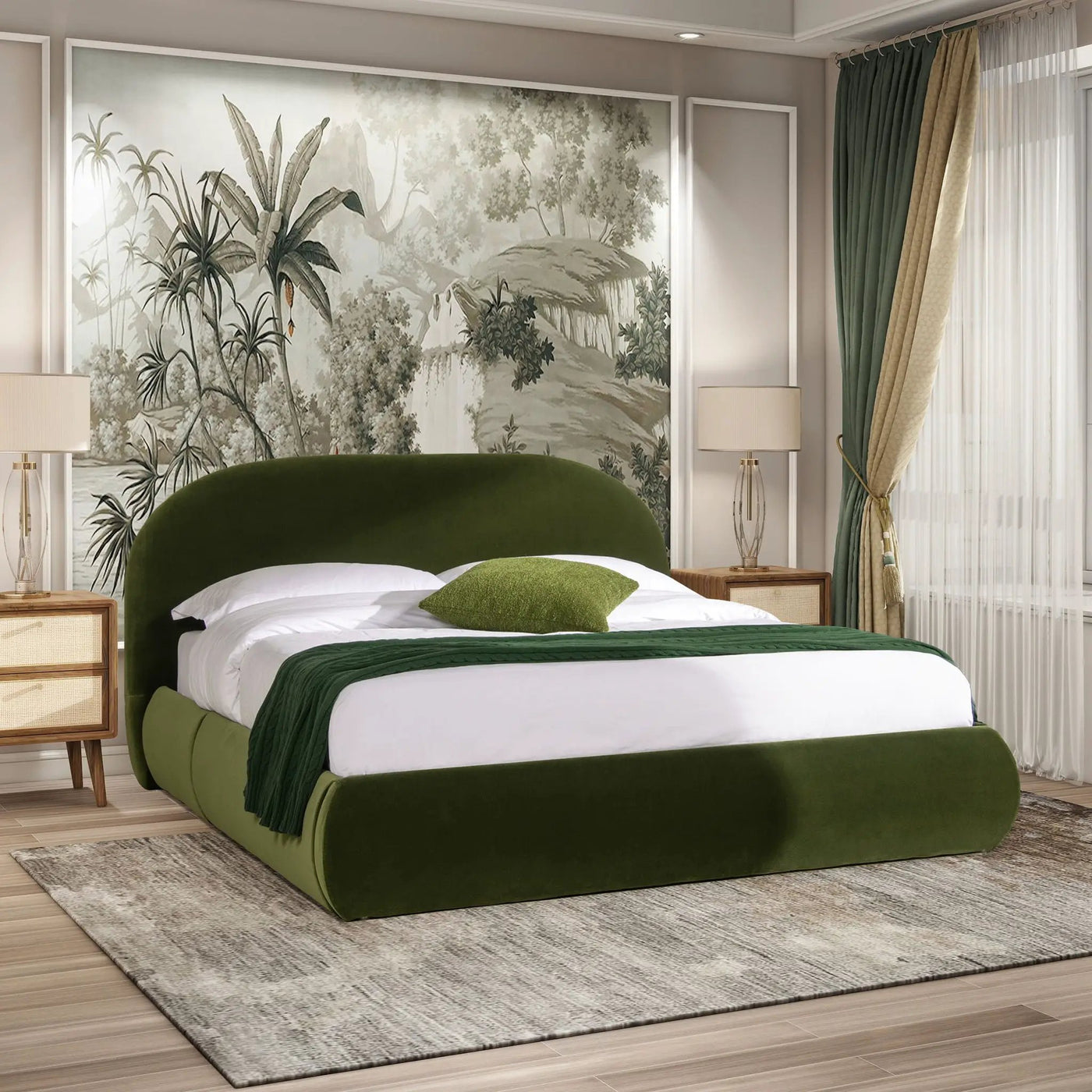 Archie Puffy Grounded - Upholstered Platform Bed by HouseOfZazla