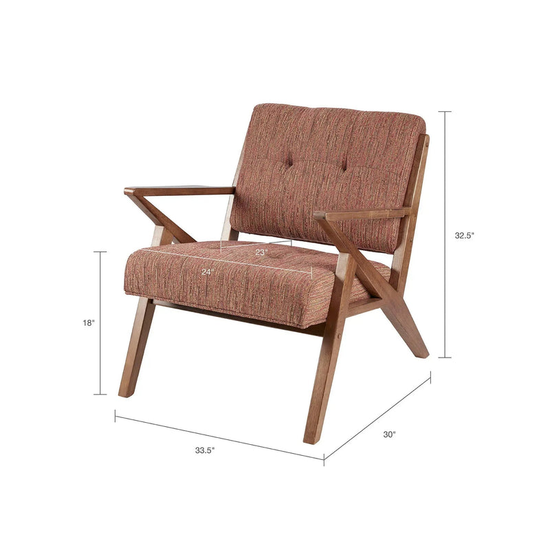 Lounge Chair With Tufted Upholstery And Solid Frame by HouseOfZazla