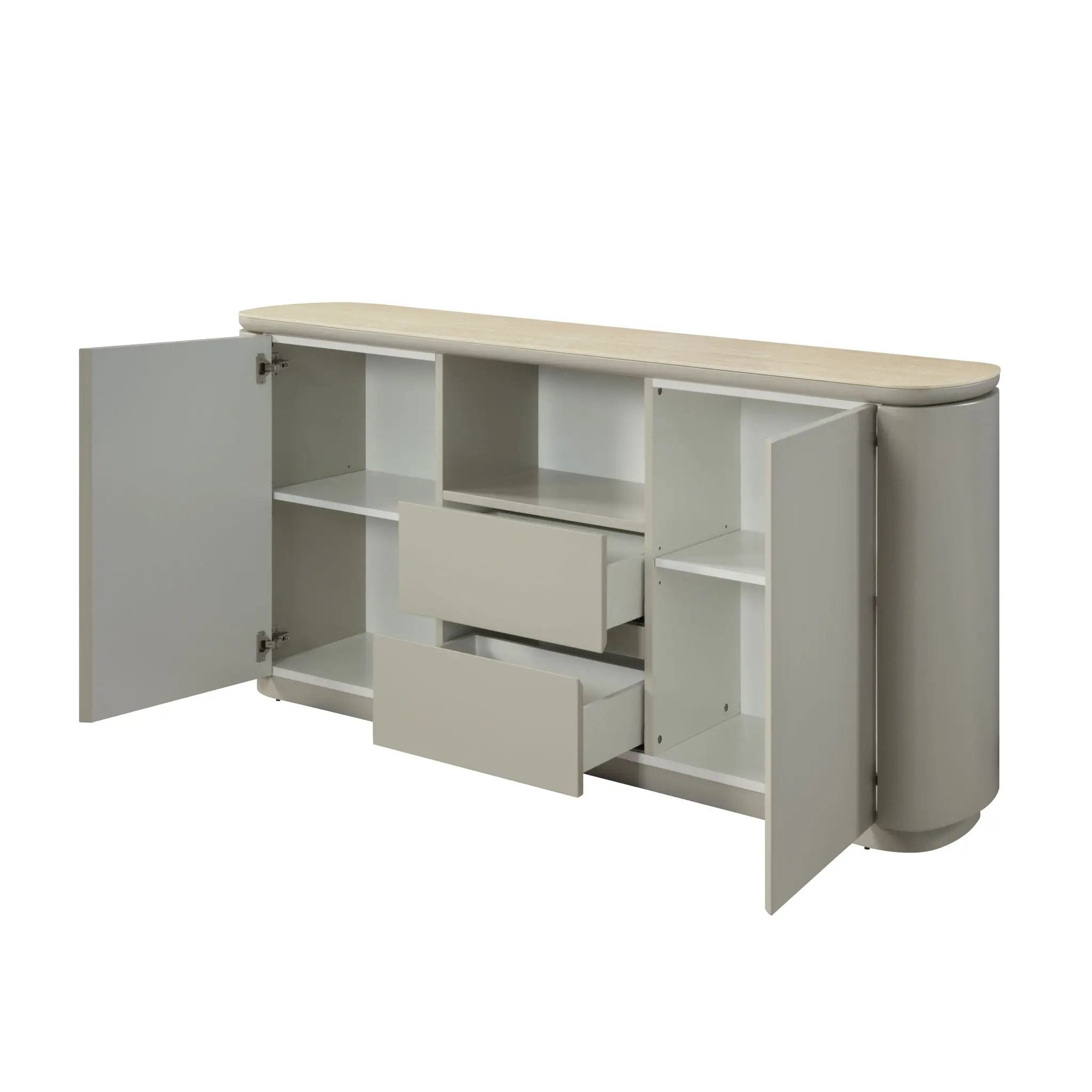Ingram - Ceramic Top Server - Light Gray by Unique Piece Furniture