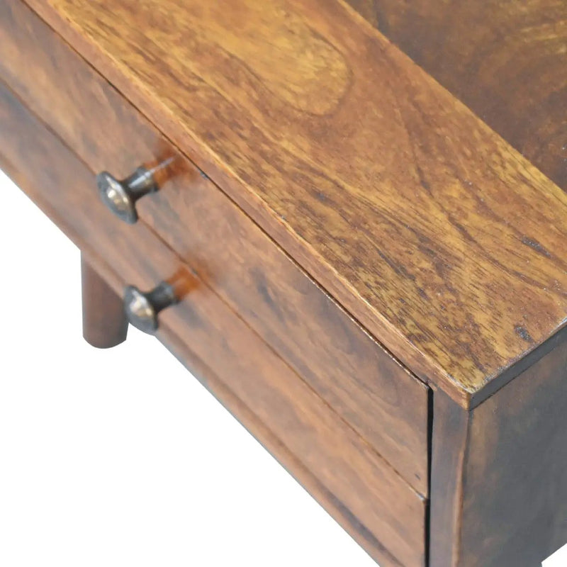 Mini Modern Bedside Table - Chestnut by HouseOfZazla