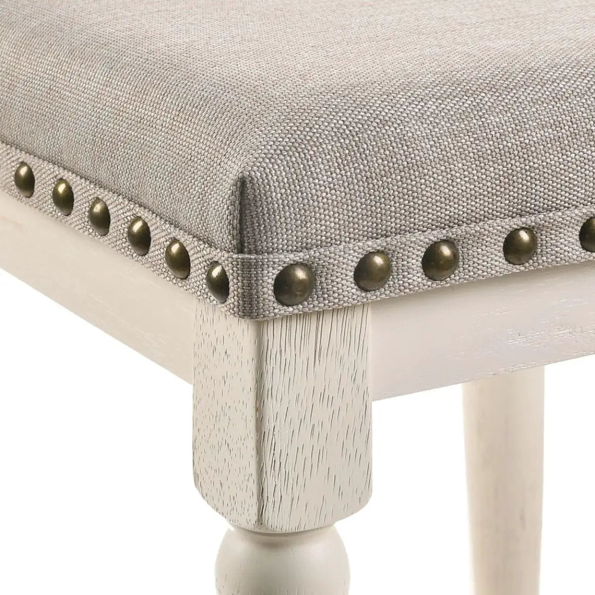 Tasnim - Counter Height Stool (Set of 2) - Tan Fabric & Antique White by Unique Piece Furniture