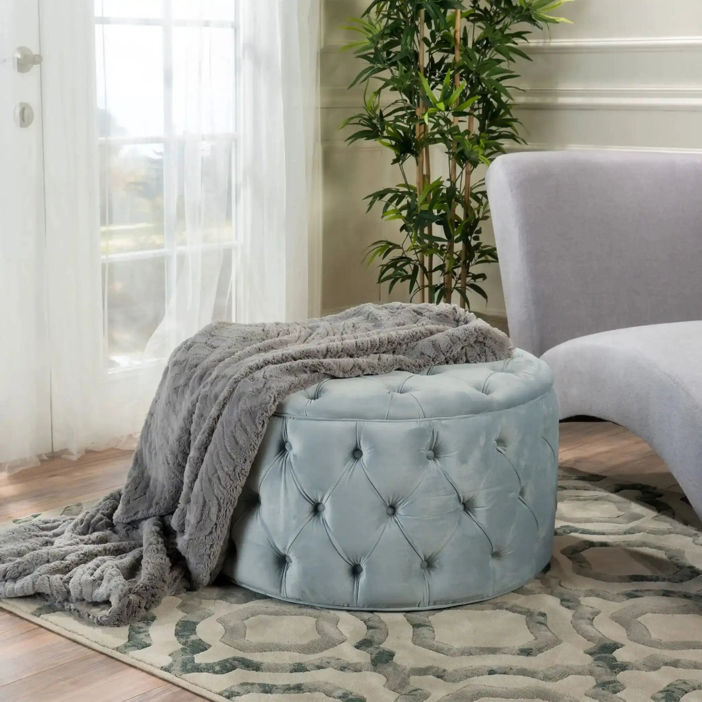 Modern Glam Ottoman Velvet by HouseOfZazla