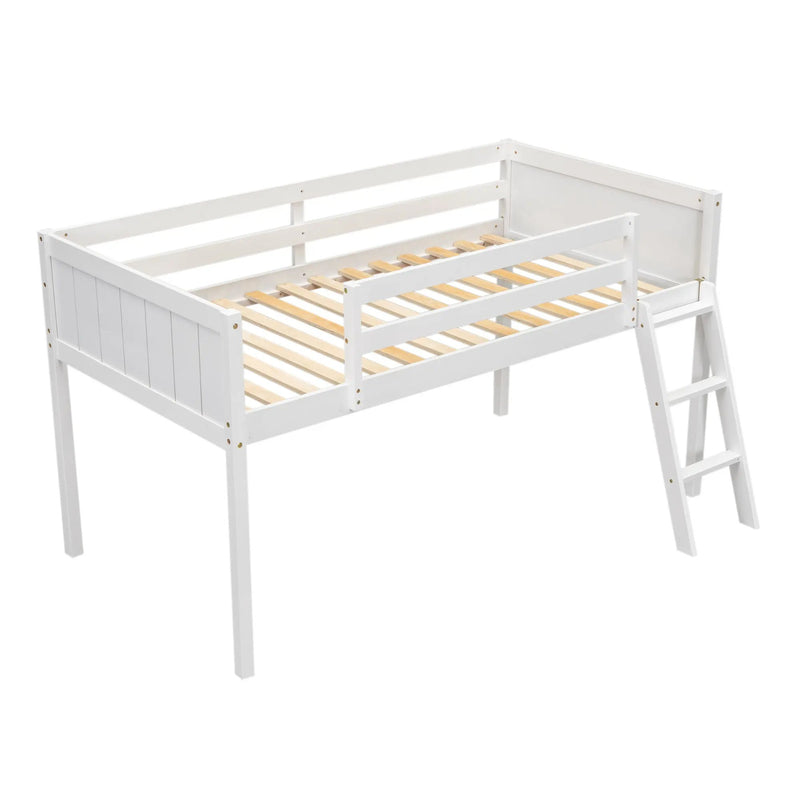 Low Loft Bed With Adjustable Ladder by Unique Piece Furniture