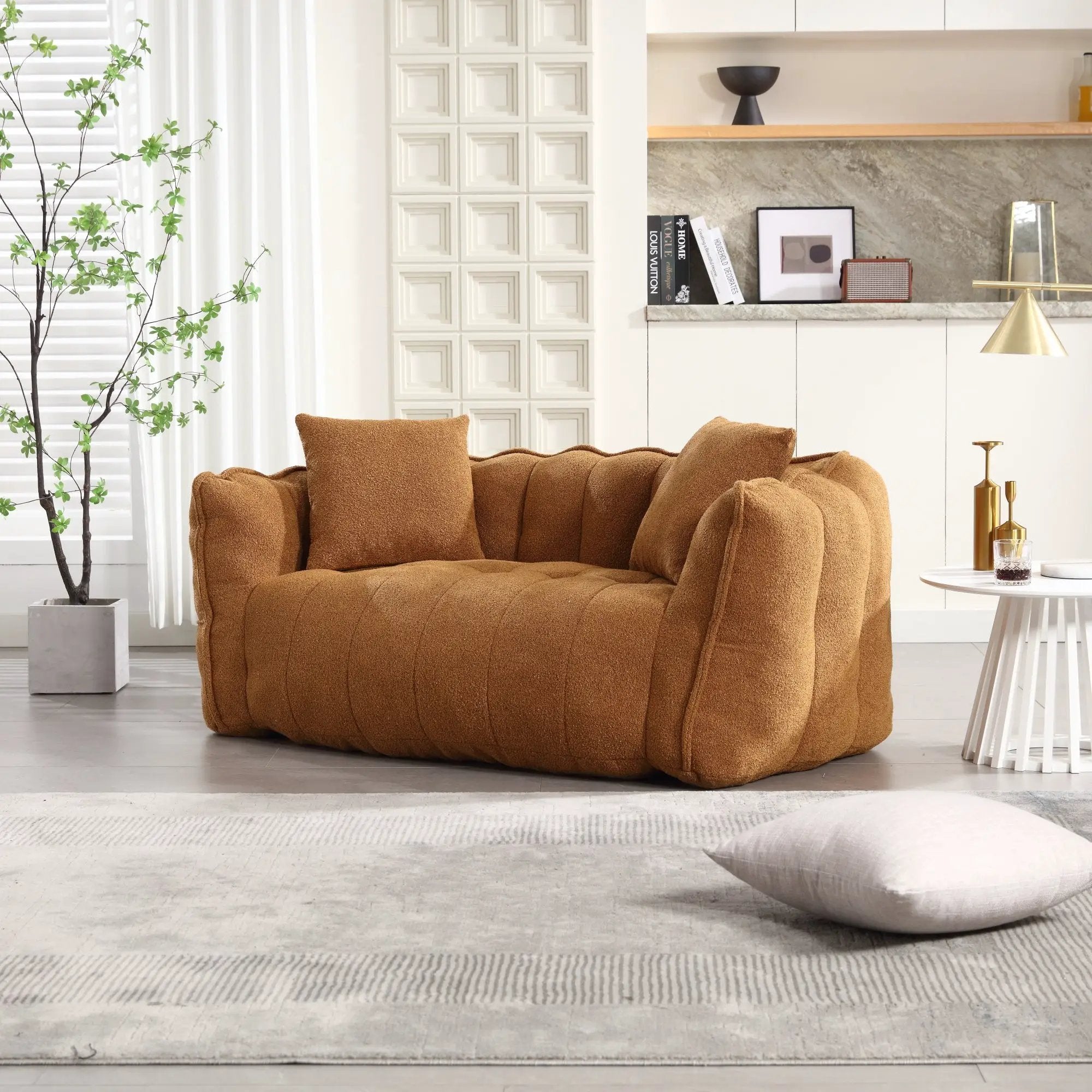 Cozy Beanbag Chair with High Resilience Foam Core by BLAKHOM