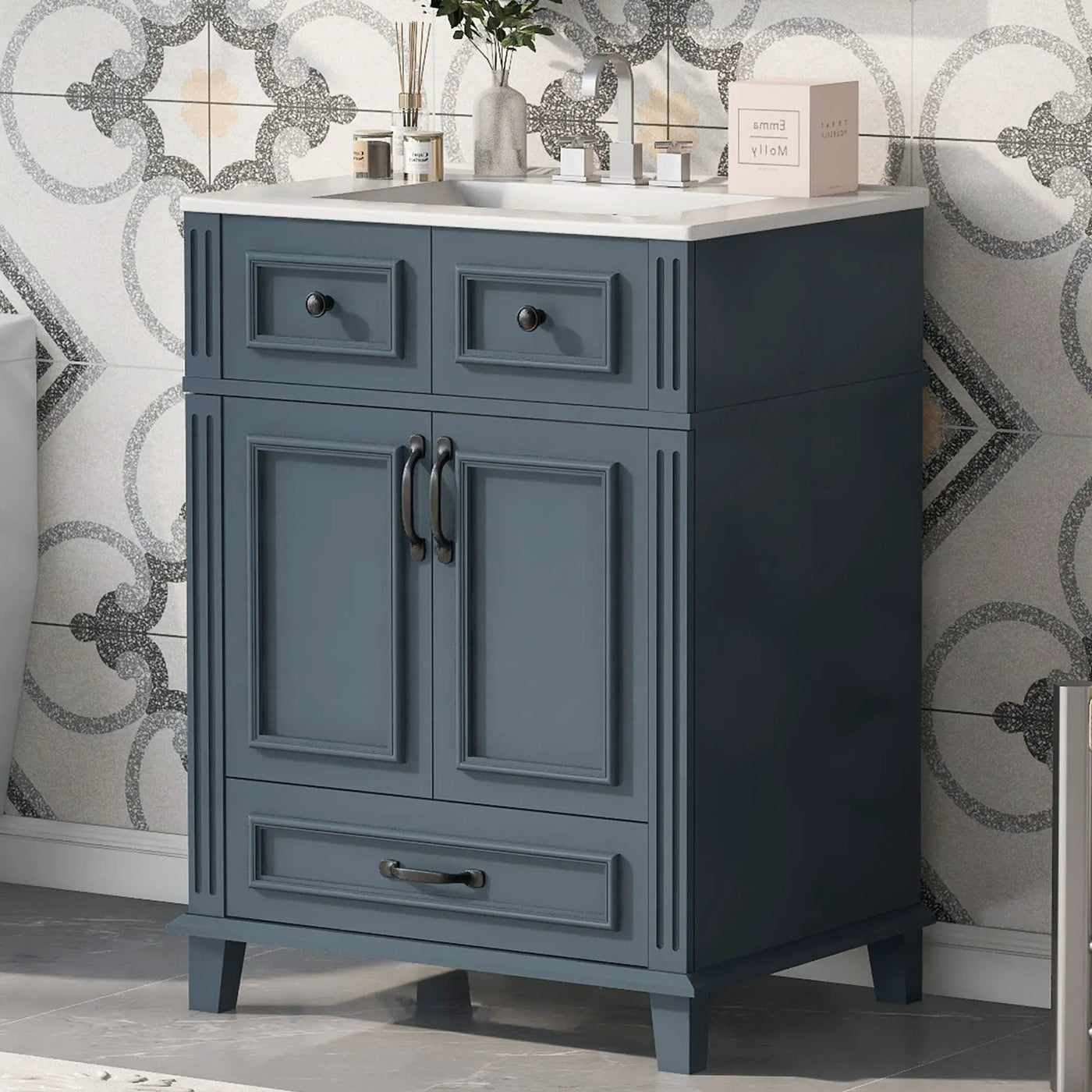 Bathroom Vanity With Sink And Storage Cabinet by HouseOfZazla