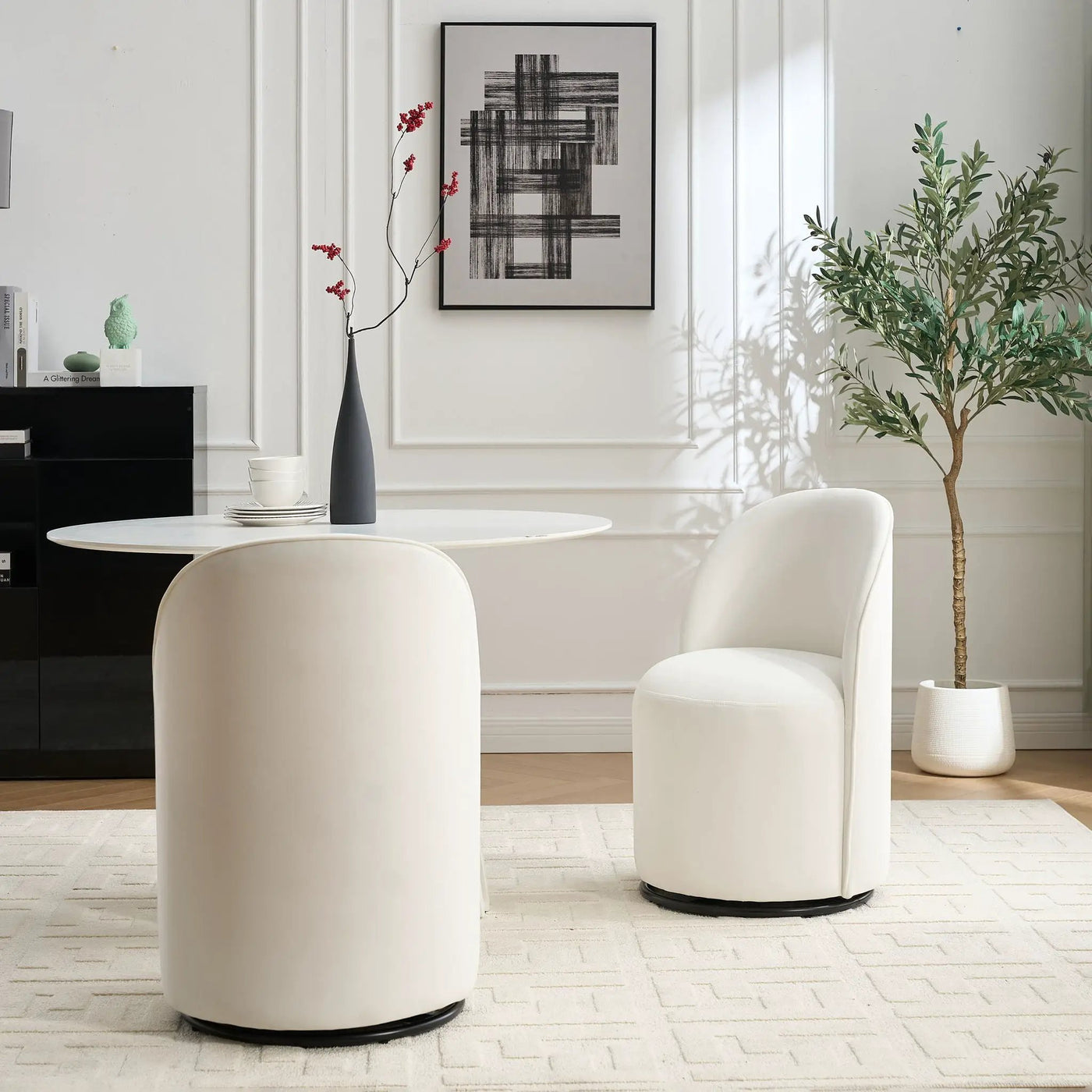 360 Degree Swivel Armless Dining Barrel Chair by HouseOfZazla