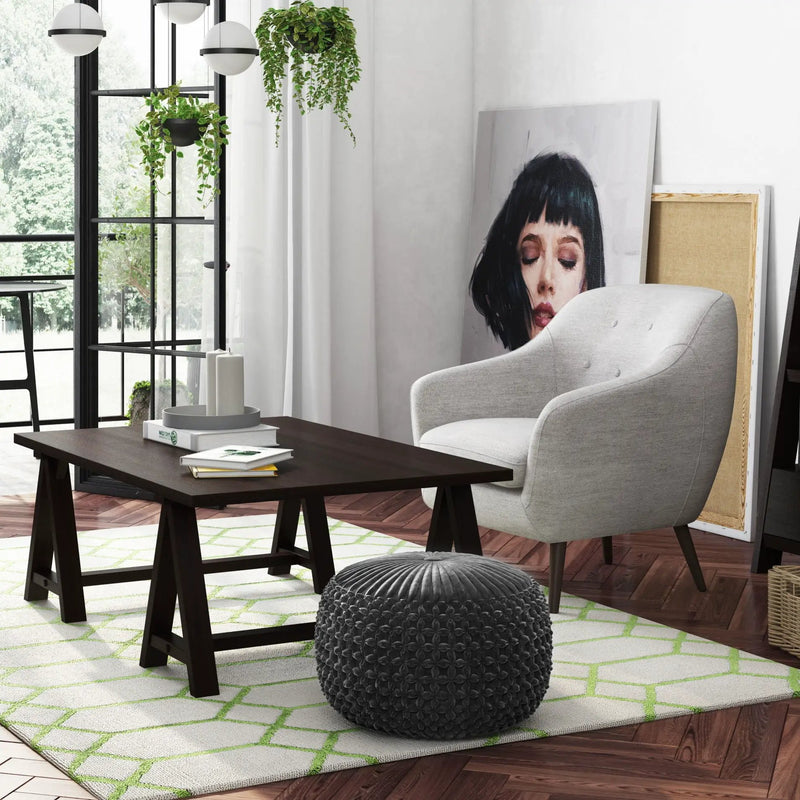 Renee - Handcrafted Round Pouf by HouseOfZazla