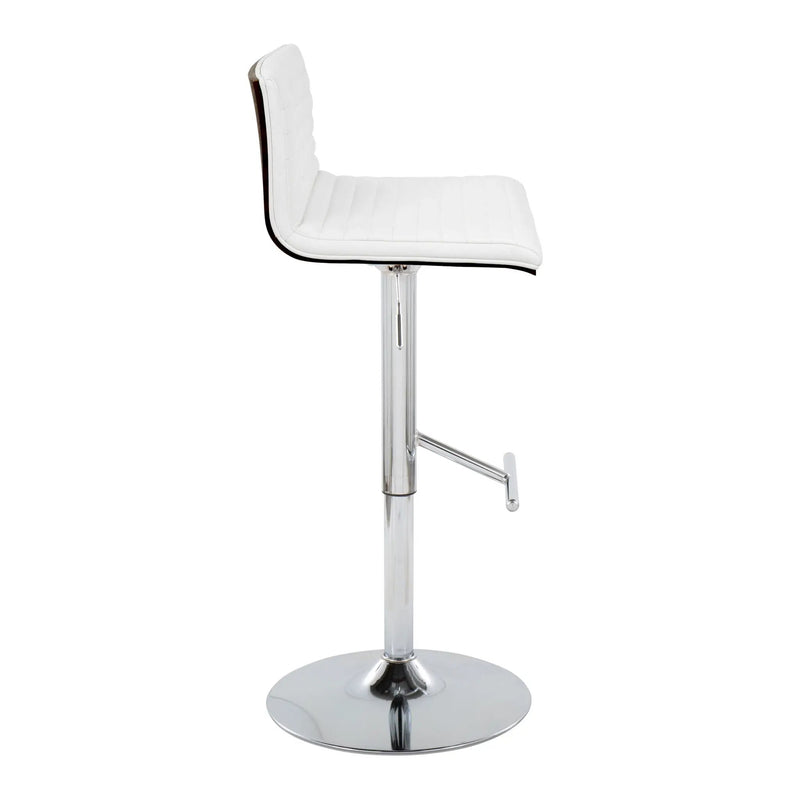 Mason - Contemporary Adjustable Barstool & Swivel With Straight T Footrest (Set of 2) by Unique Piece Furniture